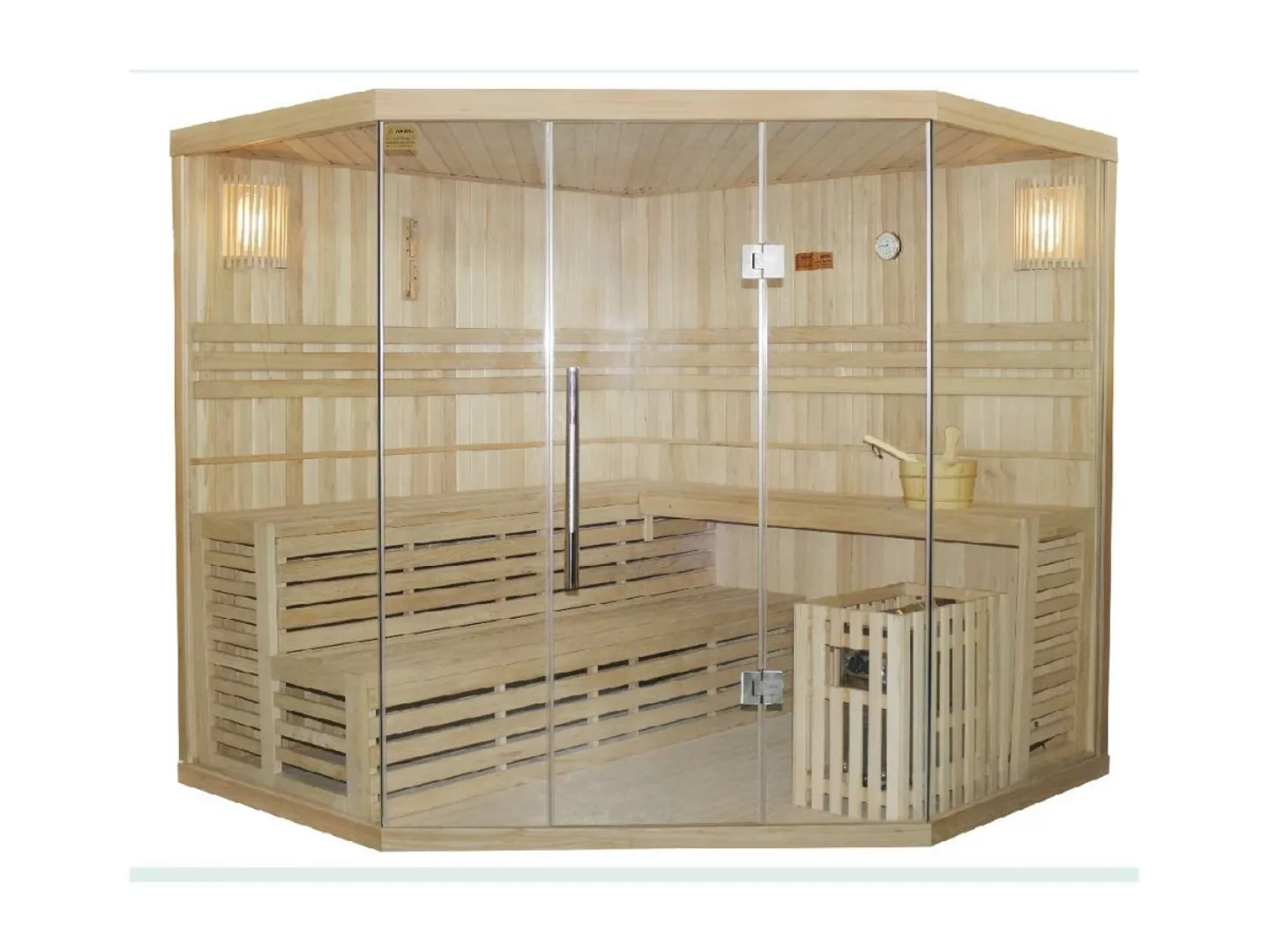 Finnische Sauna - 4/5 Personen - 220 x 220 x 210 cm - IMATRA günstig online kaufen