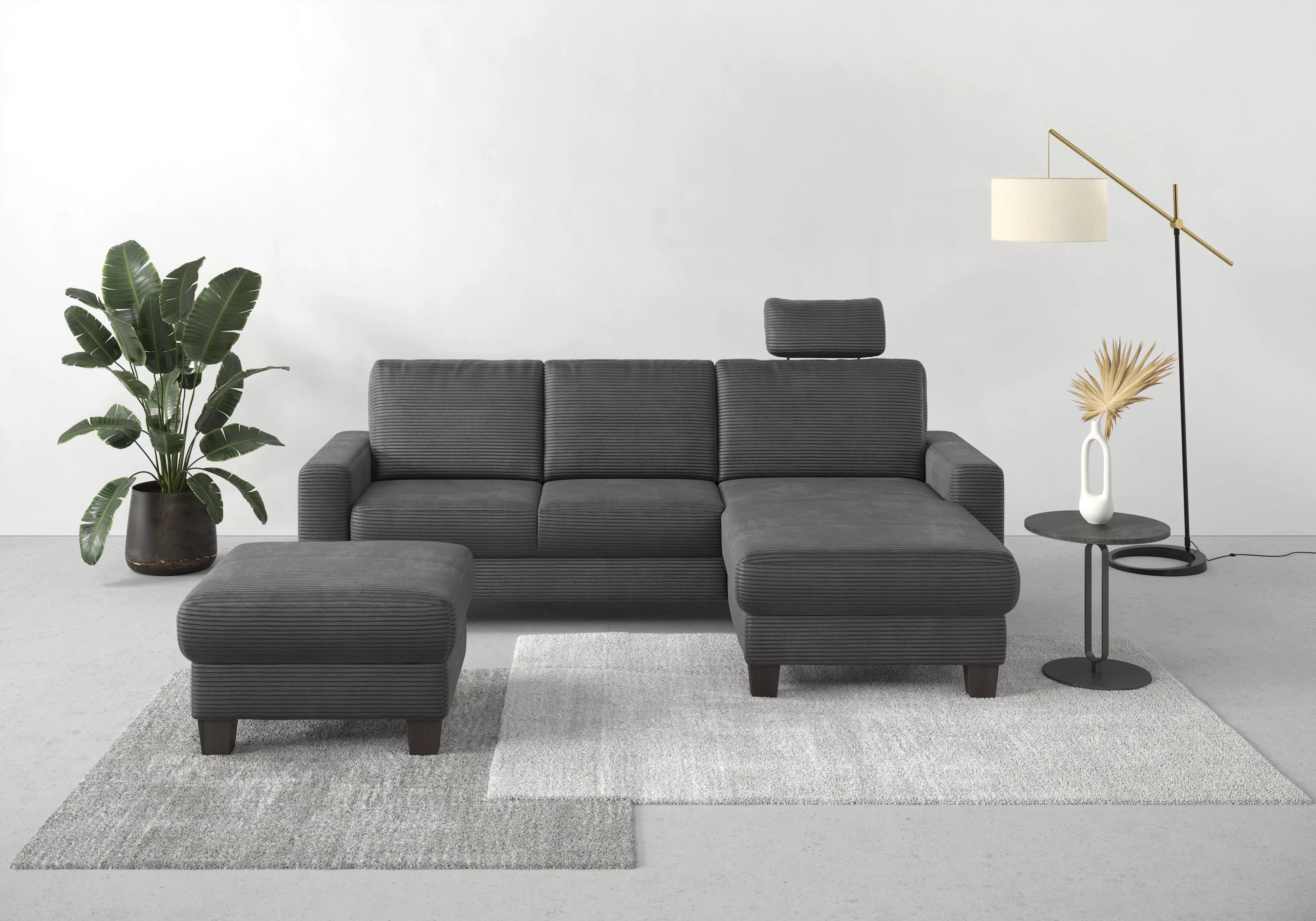 Home affaire Ecksofa "Summer L-Form", mit Recamiere, mit oder ohne Bettfunk günstig online kaufen