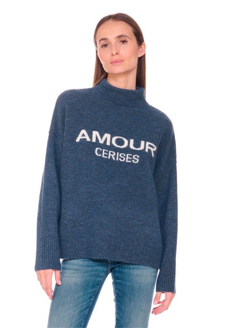 Le Temps Des Cerises Rollkragenpullover DARRY mit AMOUR CERISES-Schriftzug günstig online kaufen