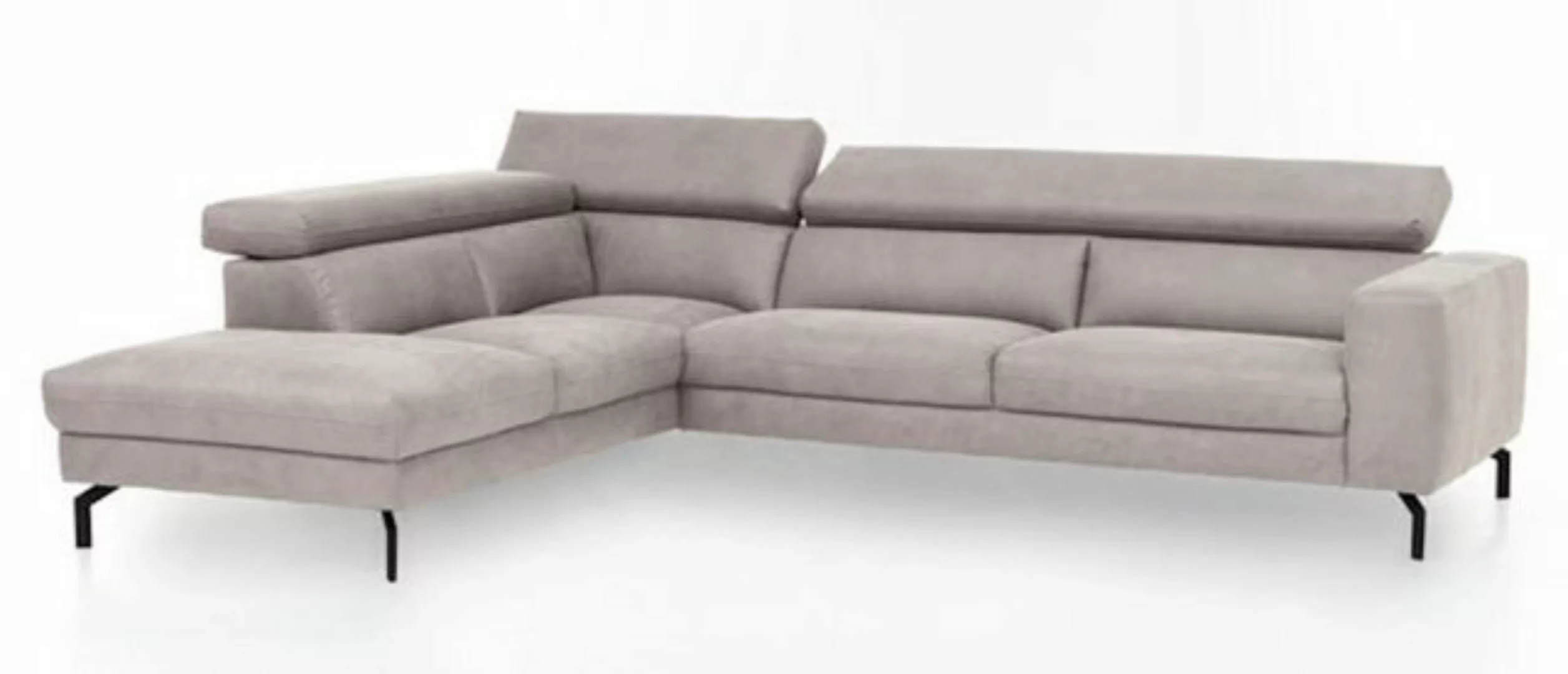 Feldmann-Wohnen Ecksofa Chenna, Chennai 1 Teile, 305x233x76-96cm silber Ott günstig online kaufen