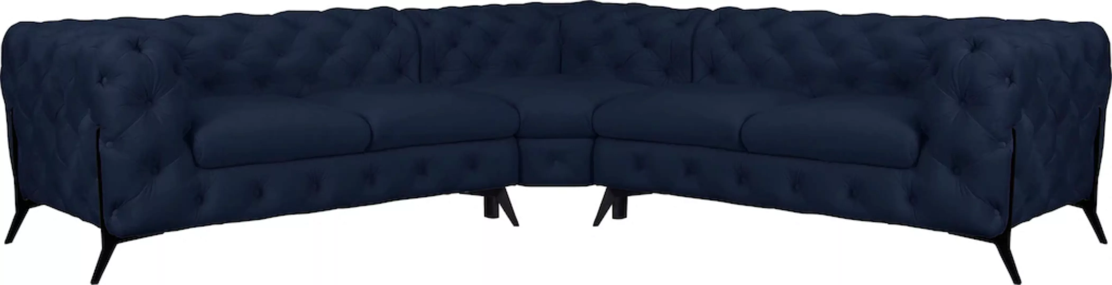 Leonique Chesterfield-Sofa "Amaury L-Form", Chesterfield-Optik, Breite/Tief günstig online kaufen