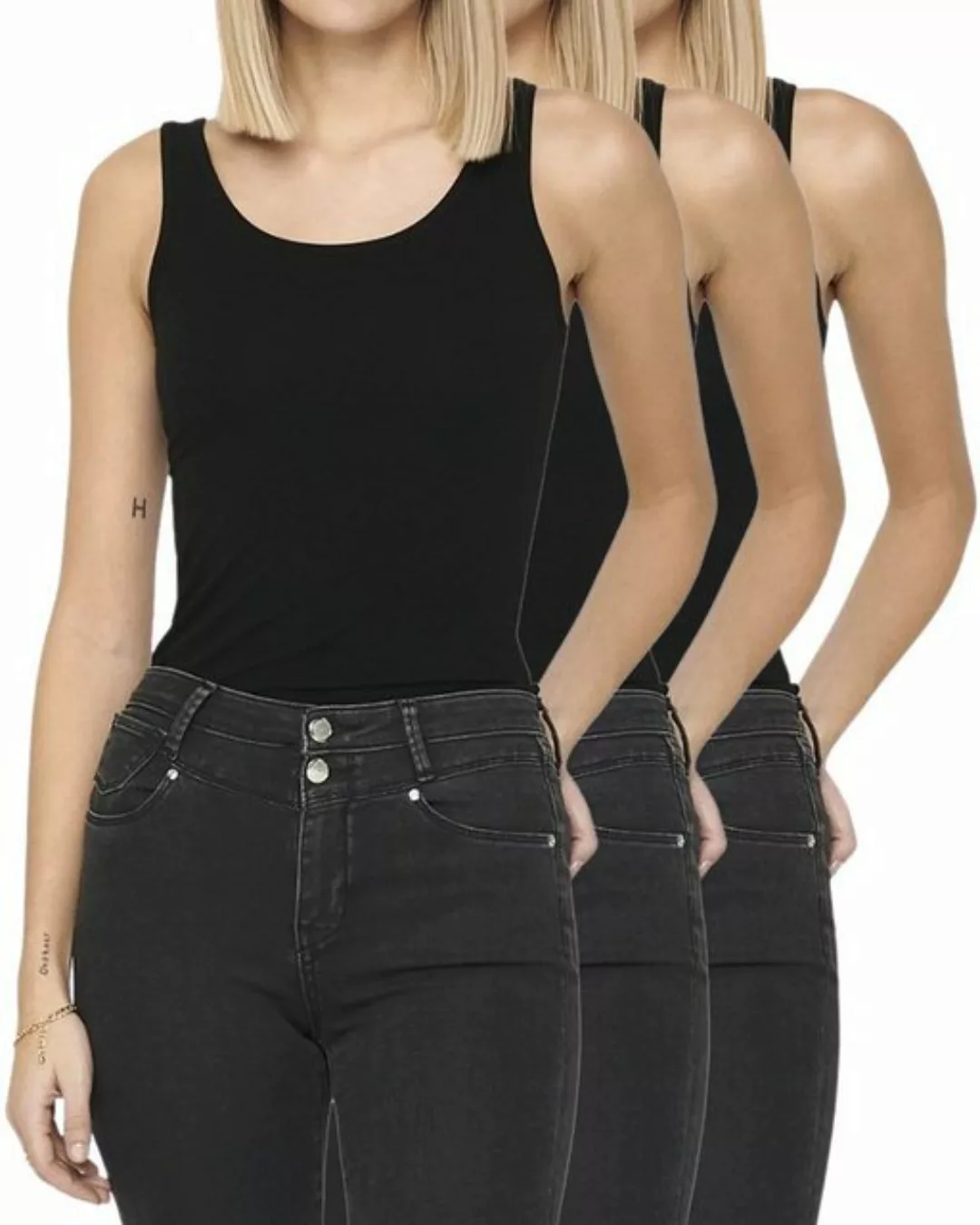 ONLY Tanktop (3er-Pack) Basic Long Shirt günstig online kaufen