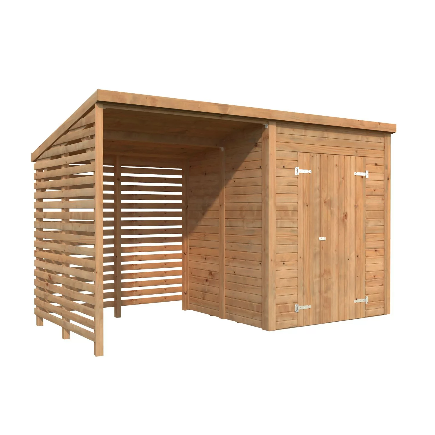 Palmako Gerätehaus Leif Braun Tauchgrundiert 370 cm x 170 cm günstig online kaufen