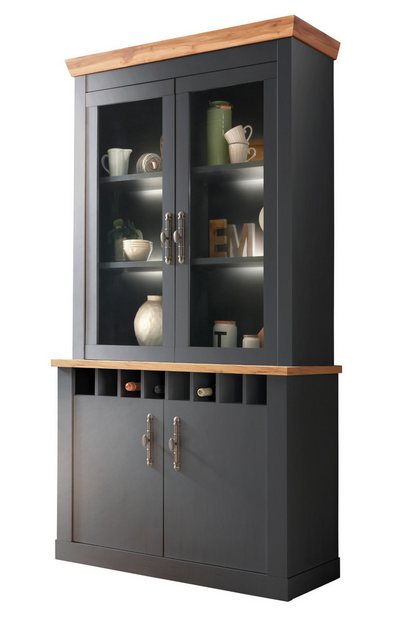 Furn.Design Buffet Ribera (Buffetschrank in matt grau mit Wotan Eiche, 110 günstig online kaufen