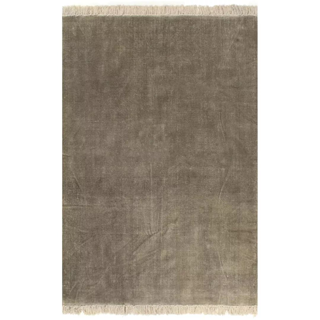 Kelim-teppich Baumwolle 120x180 Cm Taupe günstig online kaufen