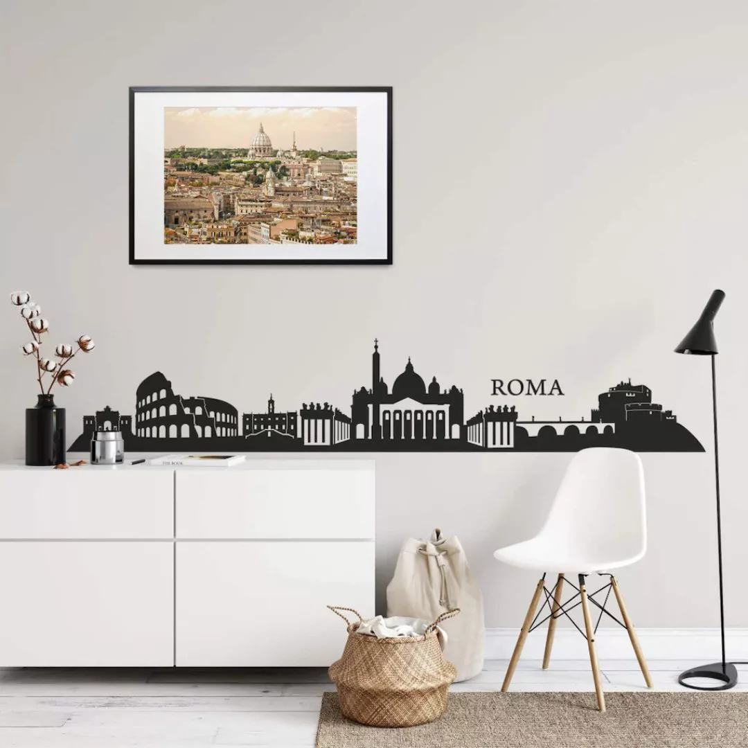 Wall-Art Wandtattoo »XXL Stadt Skyline Roma 120cm«, (1 St.), selbstklebend, günstig online kaufen