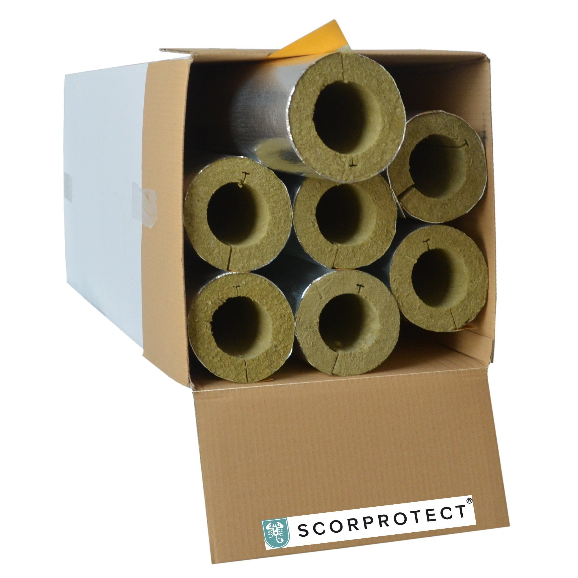 Scorprotect® Steinwolle voller Karton Rohrisolierung Steinwolle günstig online kaufen