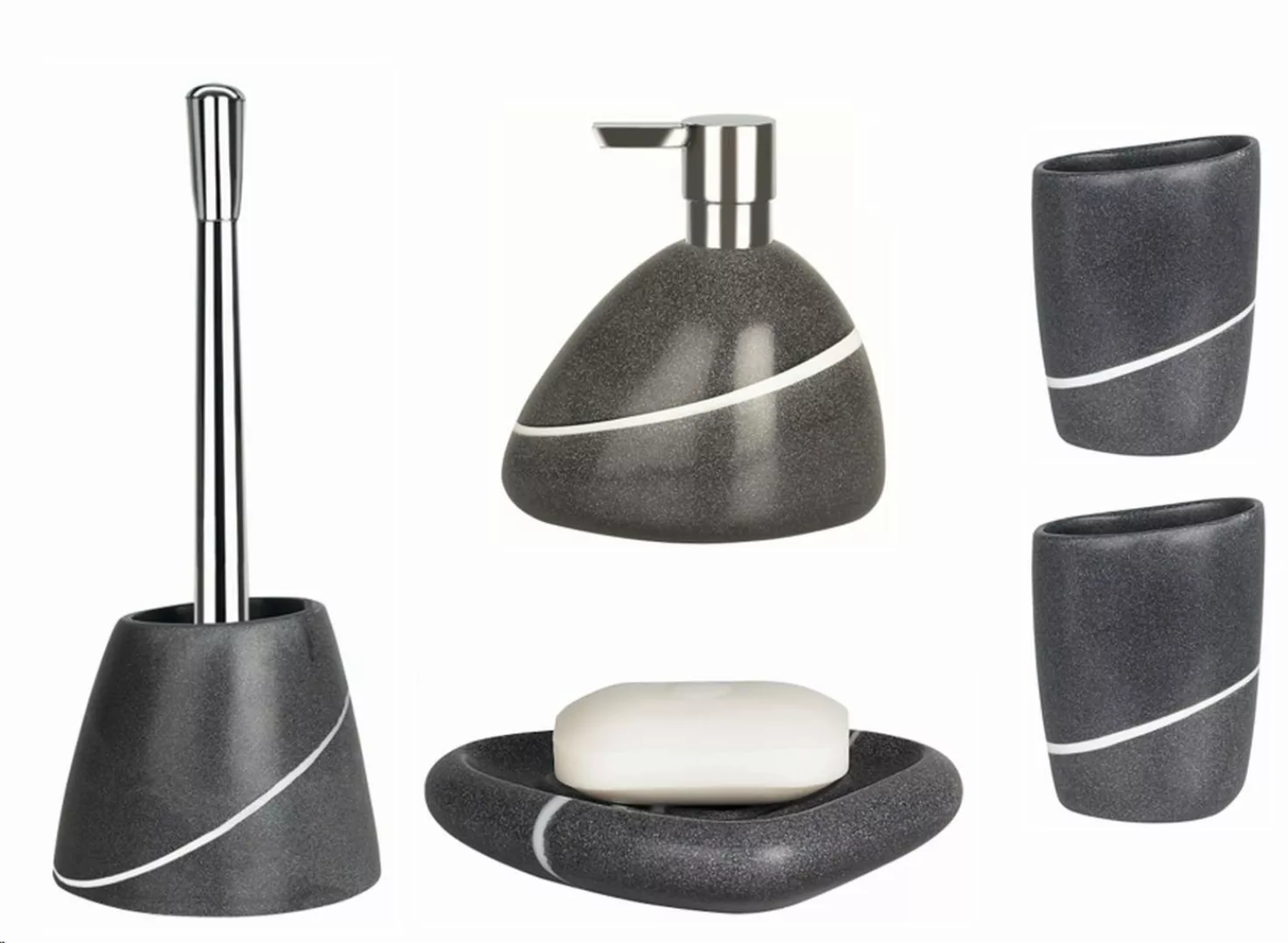 spirella Badaccessoires-Sets ETNA Stone, Zubehör-Set aus günstig online kaufen