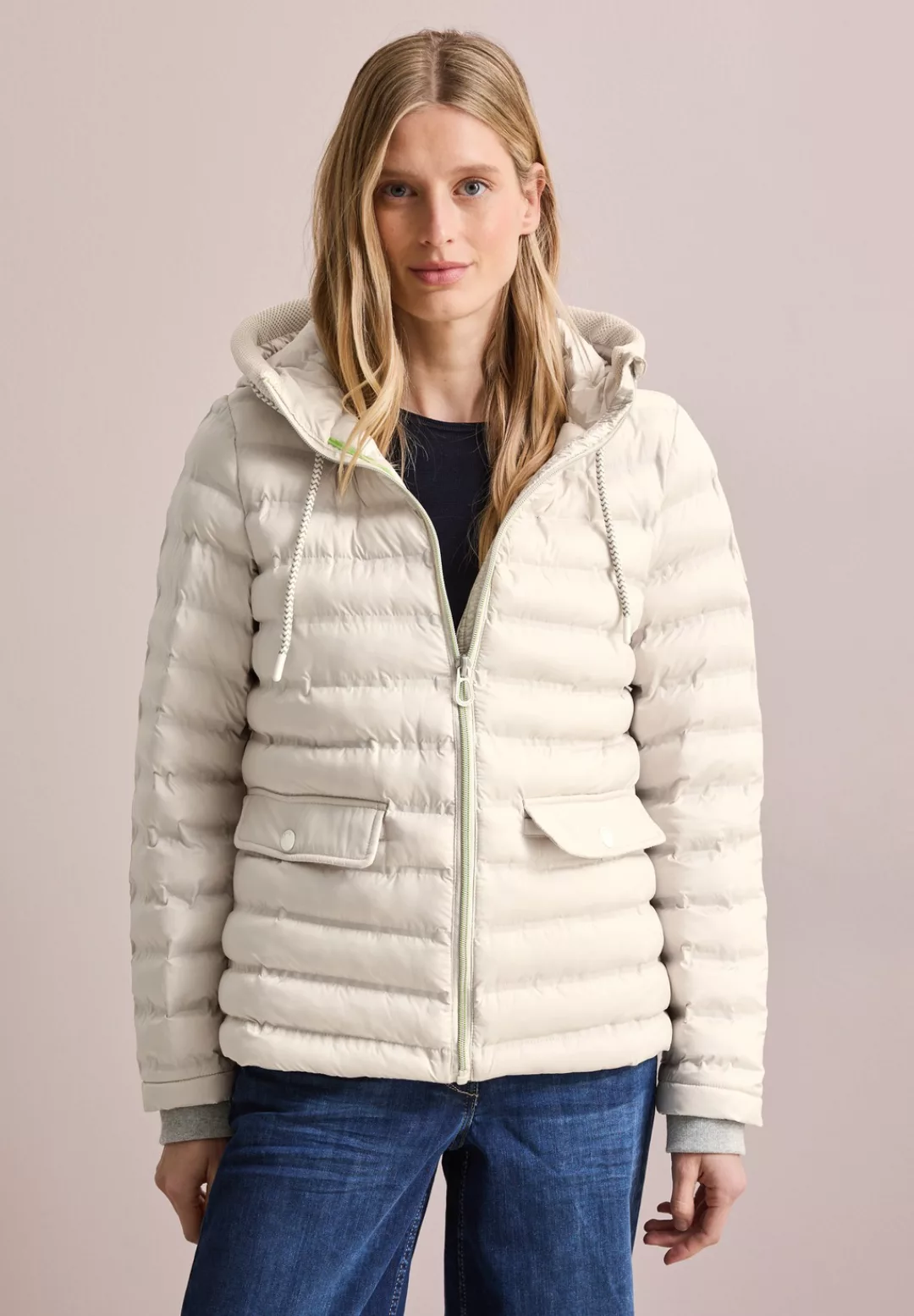 Cecil Steppjacke, mit Kapuze, mit Kapuze mit Tunnelzugband günstig online kaufen