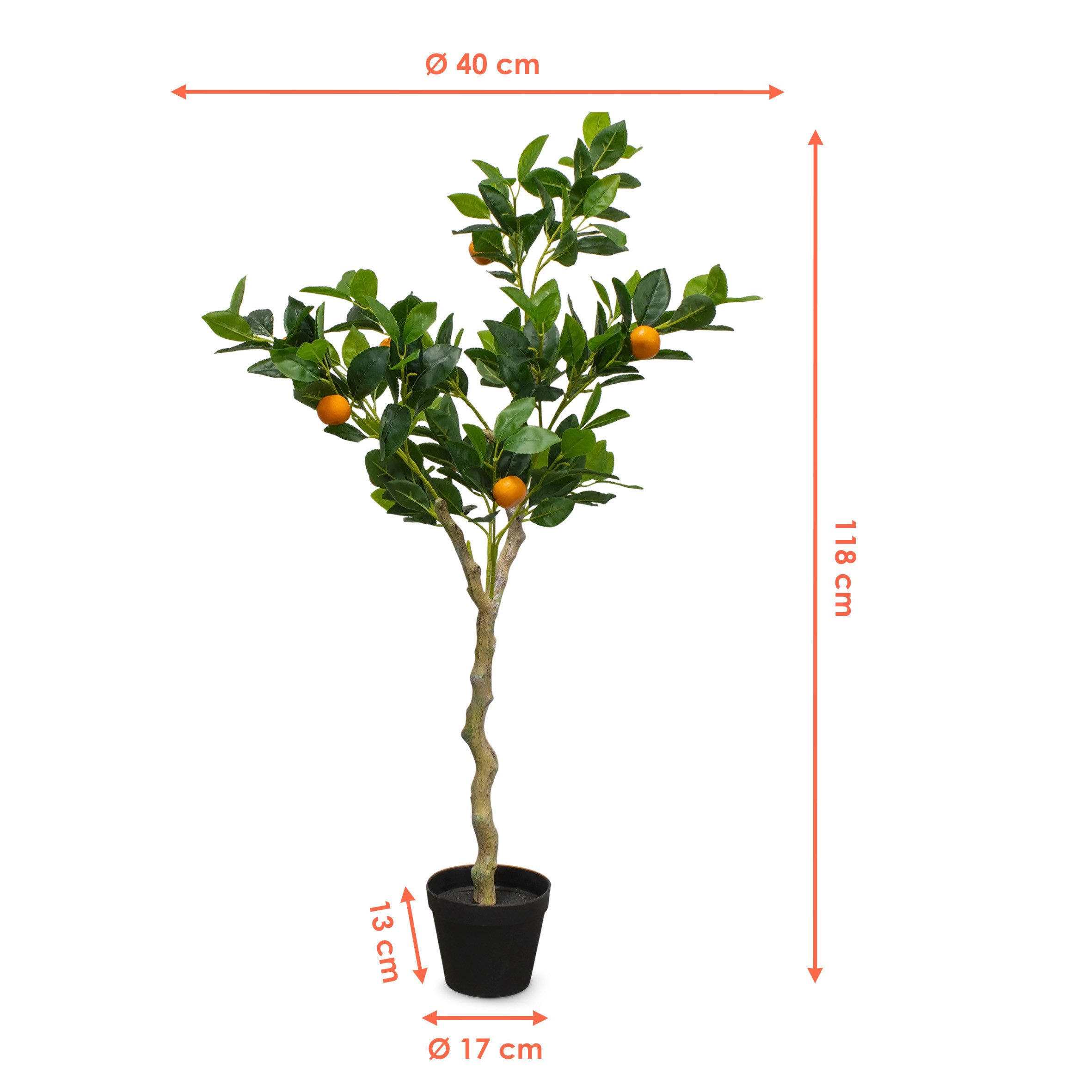 Kunstbaum Zitrus Deko Baum mit 10 günstig online kaufen