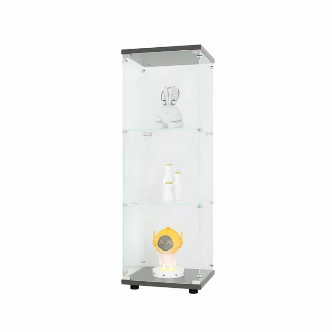 FUROKOY Glasvitrine Standvitrine, Modern Glas Vitrinenschrank (3 Lagen Glas günstig online kaufen