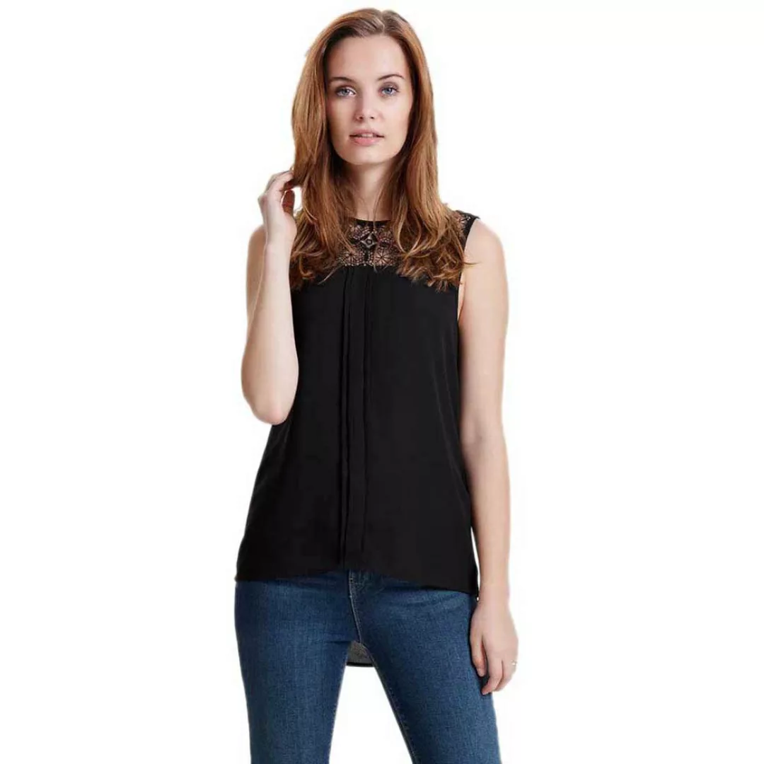 Only Venice Lace Ärmelloses T-shirt 36 Black günstig online kaufen
