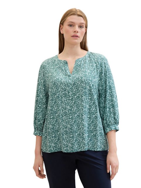 TOM TAILOR PLUS Druckbluse mit floralem Muster und aus reiner Viskose günstig online kaufen