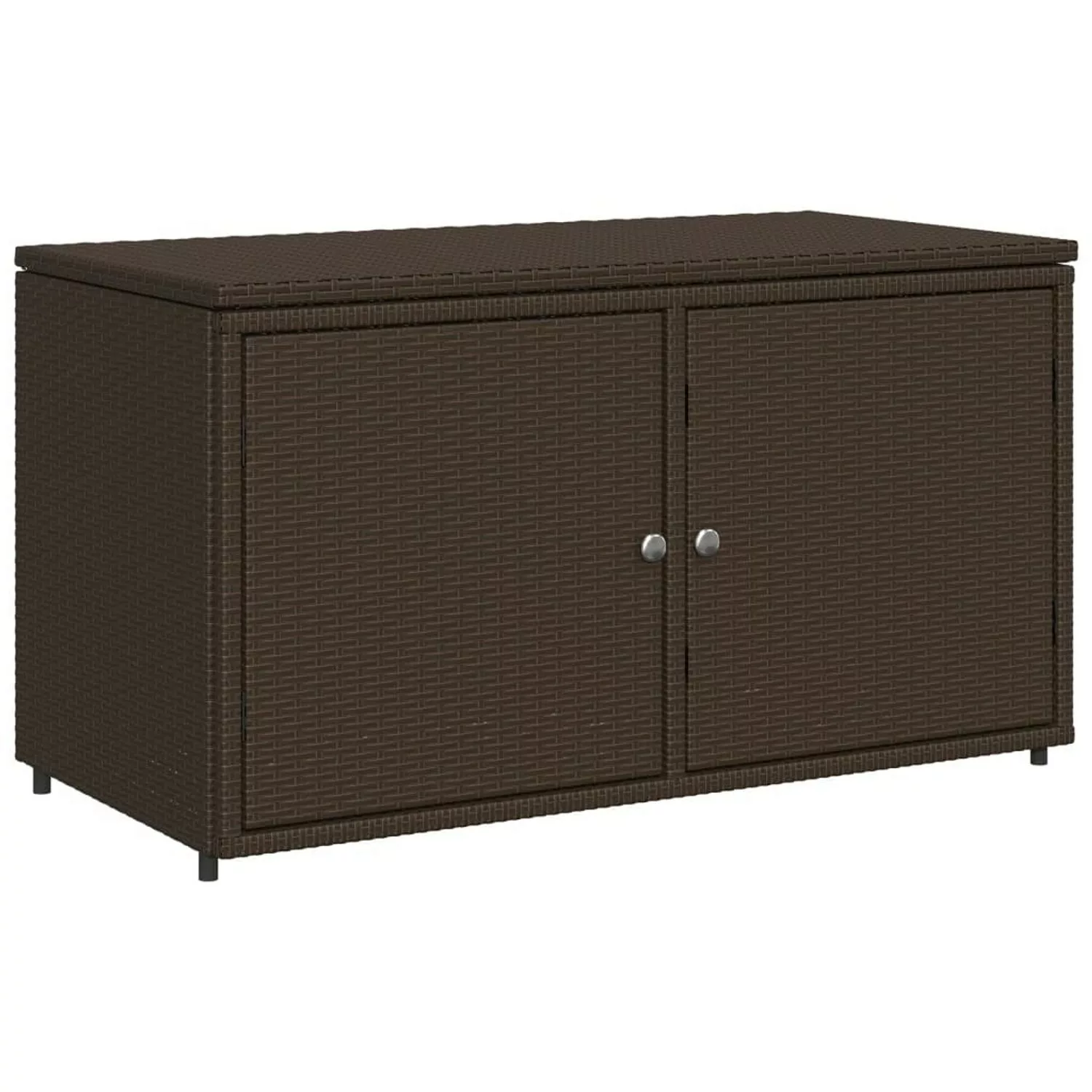 vidaXL Gartenschrank Braun 110x55x60,5 cm Poly Rattan günstig online kaufen