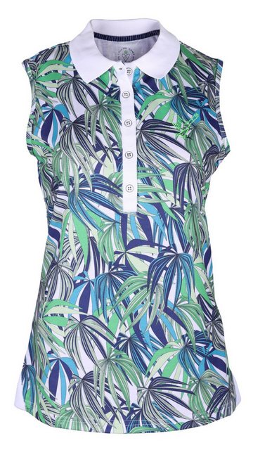 girls golf Poloshirt Girls Golf Polo "exotic jungle" Sleeveless Grün - Blau günstig online kaufen