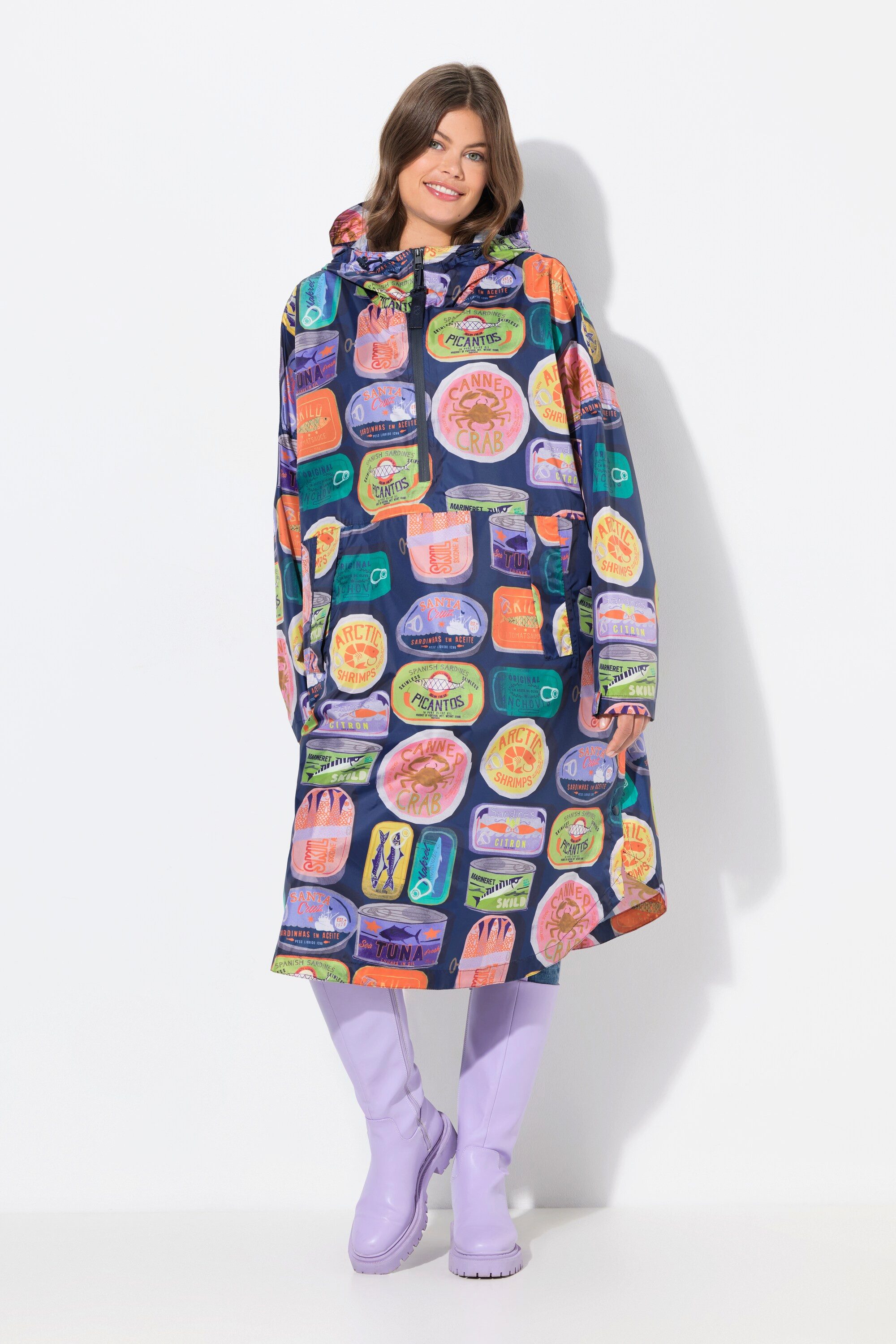 Laurasøn Funktionsjacke Funktions-Regencape Unisex Print Kapuze günstig online kaufen