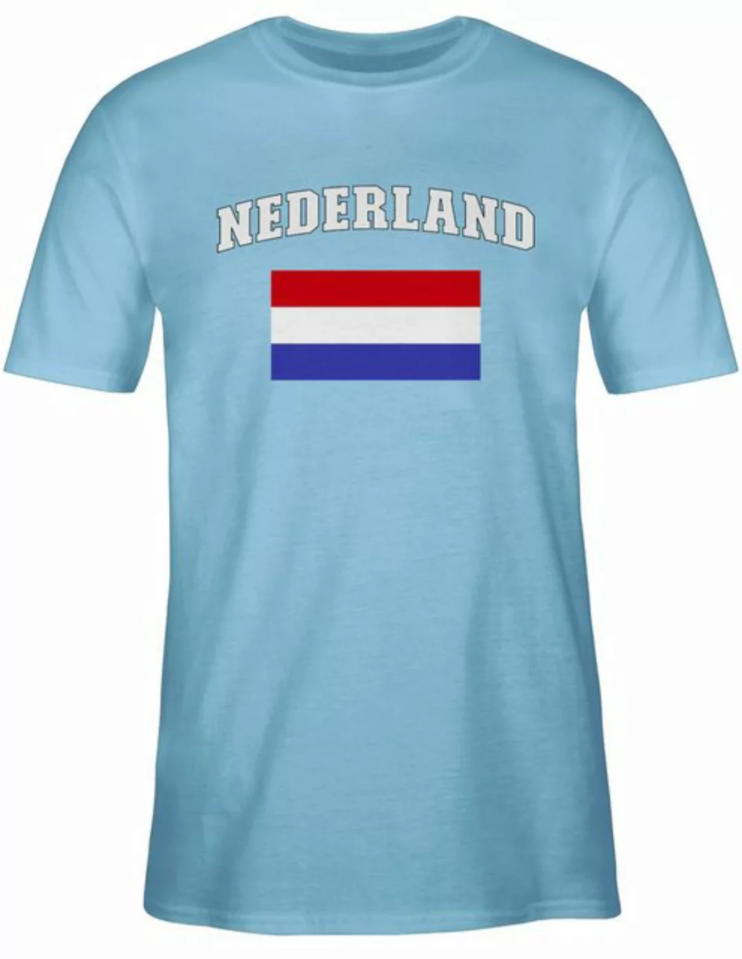 Shirtracer T-Shirt Nederland Schriftzug mit Flagge, Holland, Niederlande, N günstig online kaufen