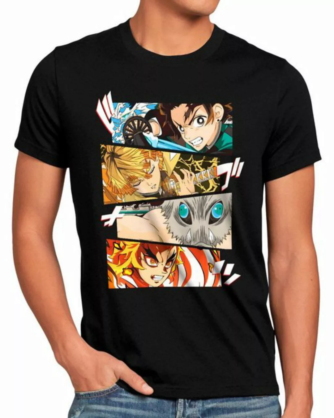 style3 T-Shirt Angry Bunch demon slayer anime japan manga cosplay günstig online kaufen