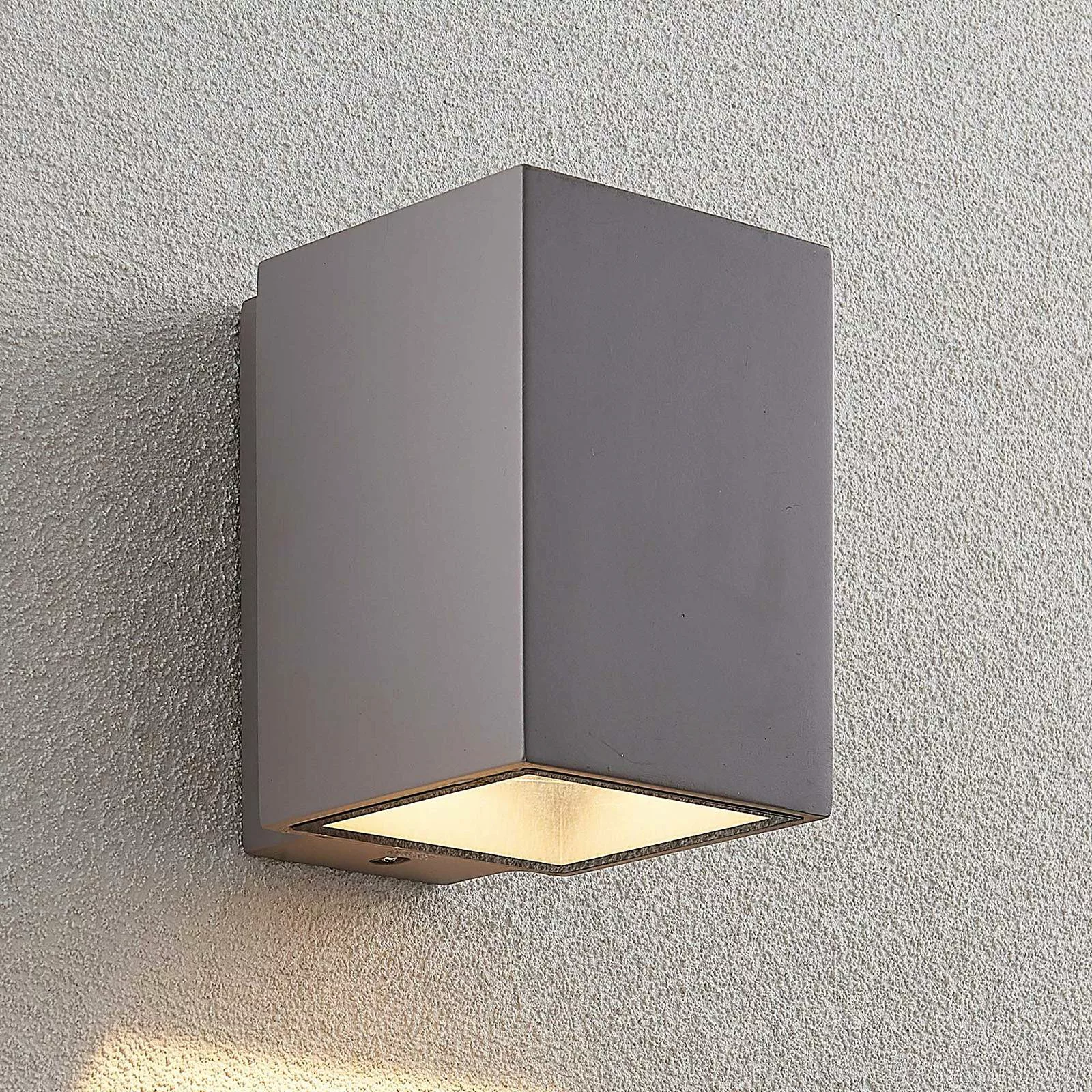 LED-Außenwandleuchte Cataleya, Beton, 12x16 cm günstig online kaufen