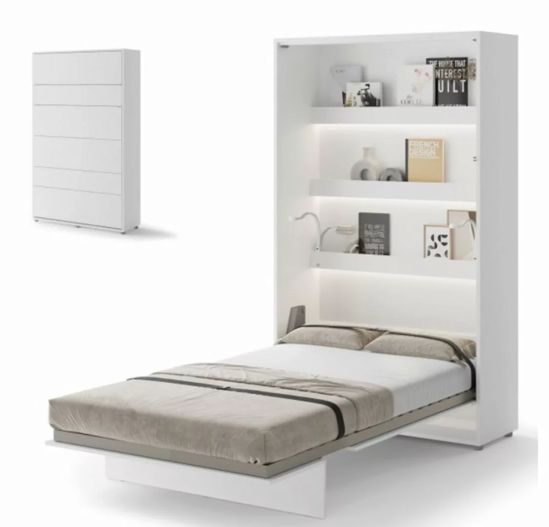 yourhouse24 Schrankbett Bed Concept Wandklappbett Vertikal Gästebett 90/120 günstig online kaufen