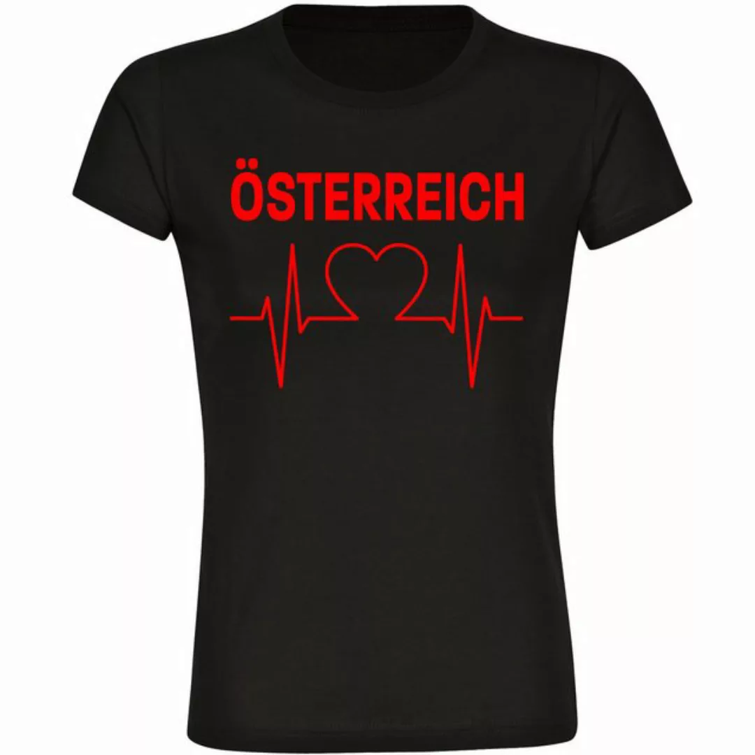 multifanshop T-Shirt Damen Österreich - Herzschlag - Frauen günstig online kaufen