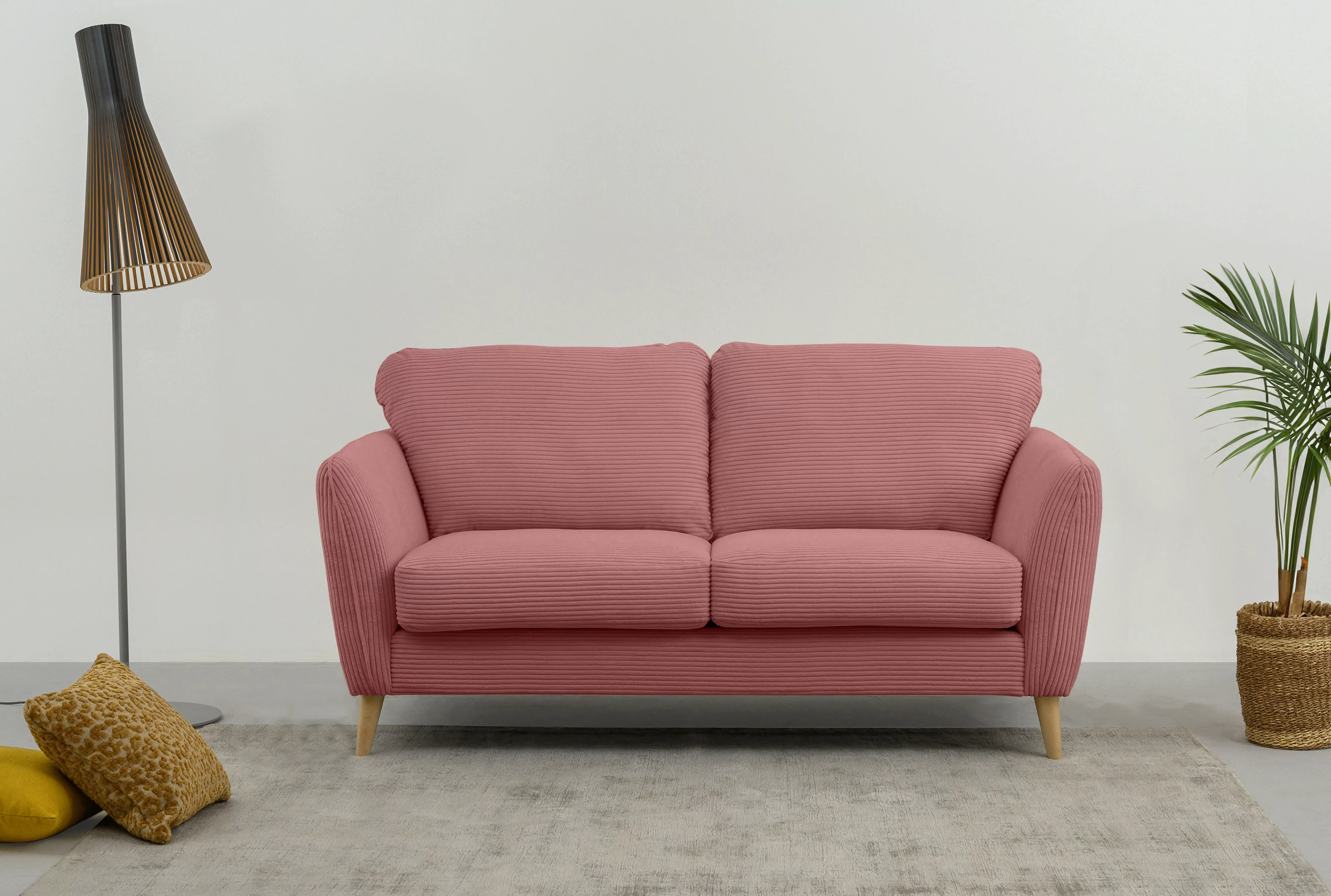 Home affaire 2-Sitzer "MARSEILLE Kompaktsofa 170 cm, Cord, Flachgewebe, Str günstig online kaufen