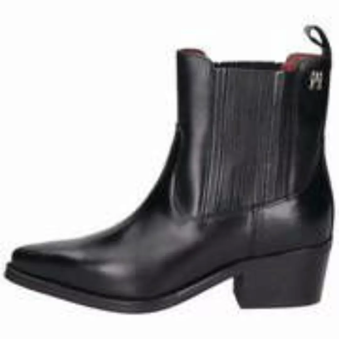 Tommy Hilfiger TH Leather Cowboy Boot Damen schwarz günstig online kaufen