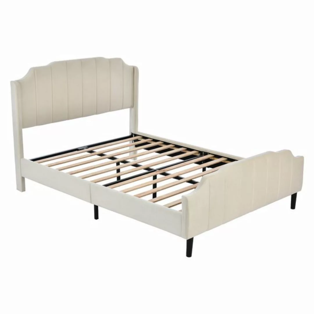 EXTSUD Polsterbett Polsterbett 140 x 200 cm mit Kopfteil, Fußteil und Latte günstig online kaufen