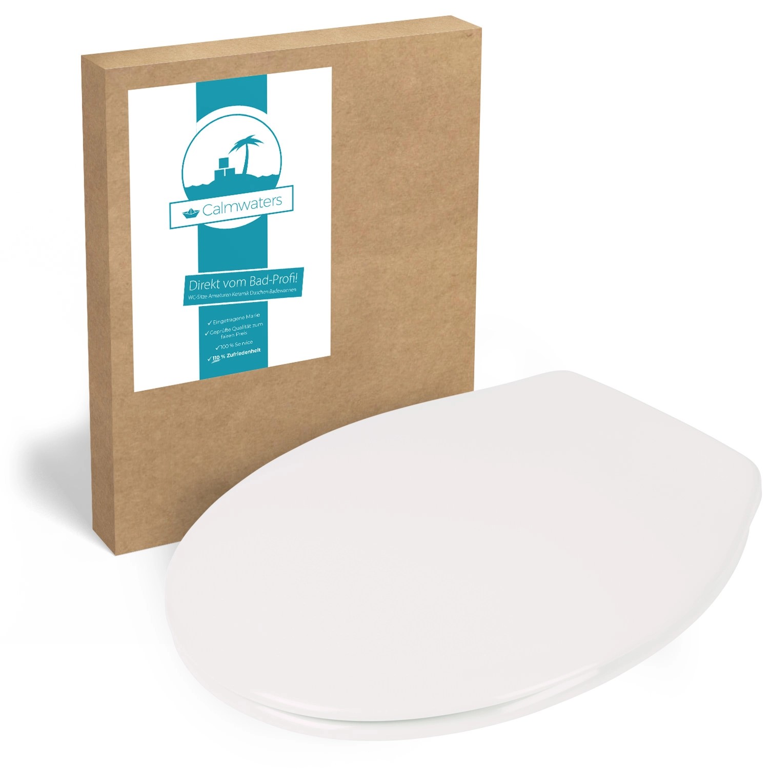 Calmwaters WC-Sitz Essential Soft Weiß Duroplast O-Form 26LP2744 günstig online kaufen