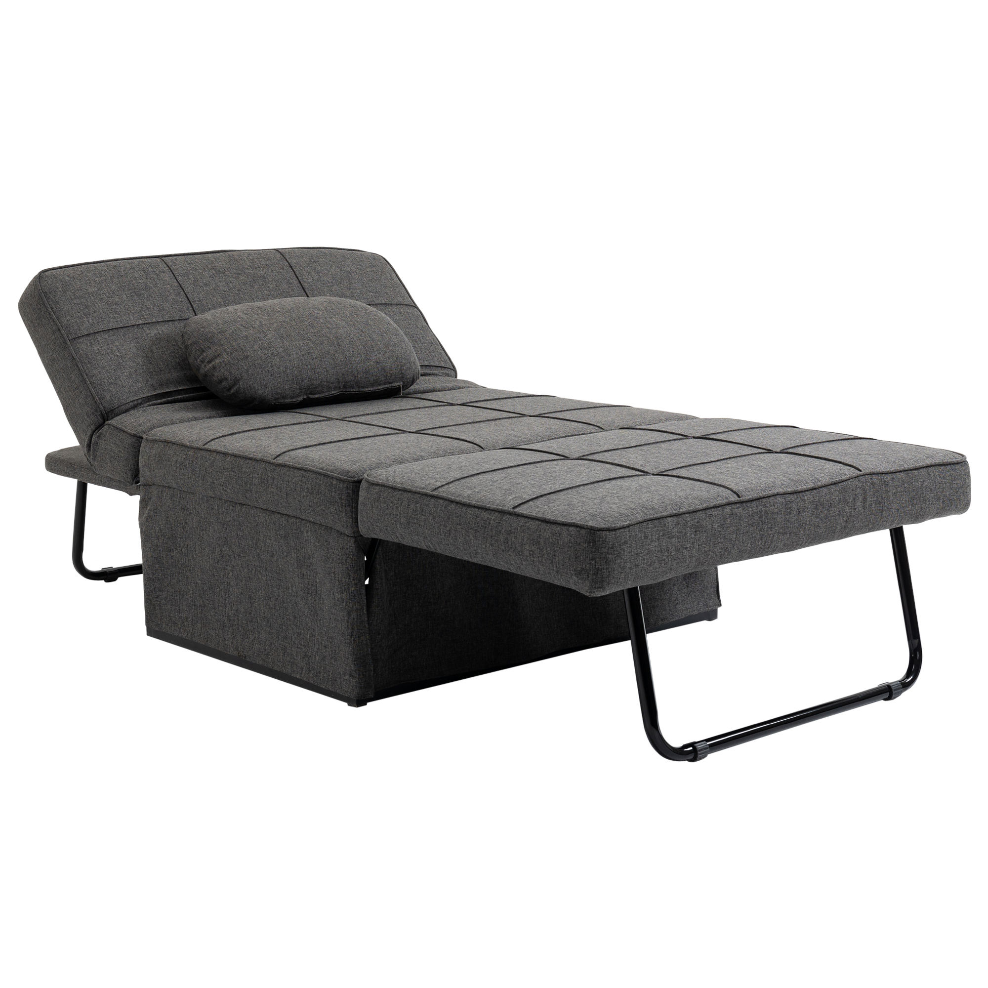 HOMCOM 3-in-1 Einzelsofa umwandelbarer Sessel Bett Liegestuhl Hocker - 5-fa günstig online kaufen