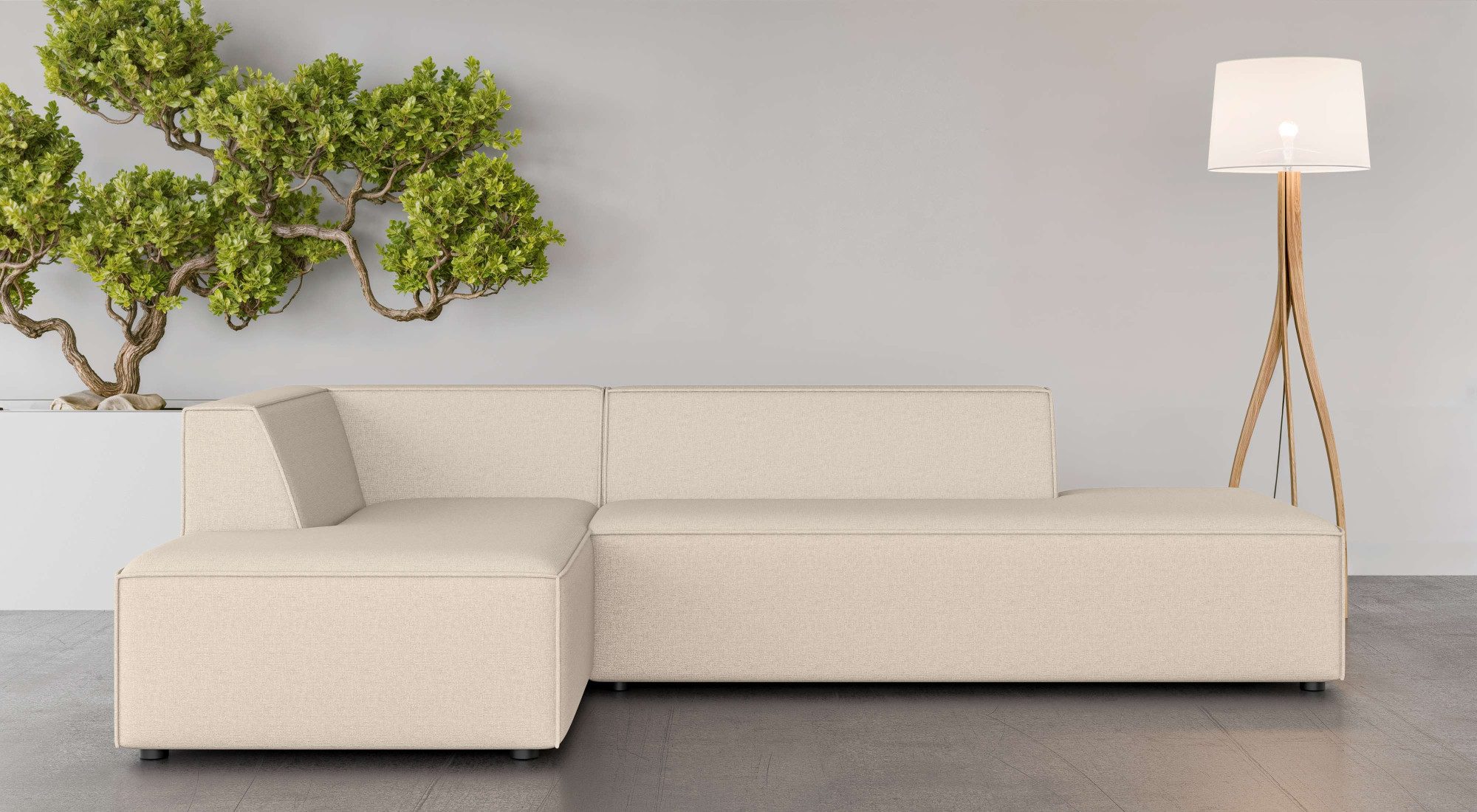 INOSIGN Ecksofa "Ecksofa Cavan mit Ottomane links oder rechts bestellbar", günstig online kaufen