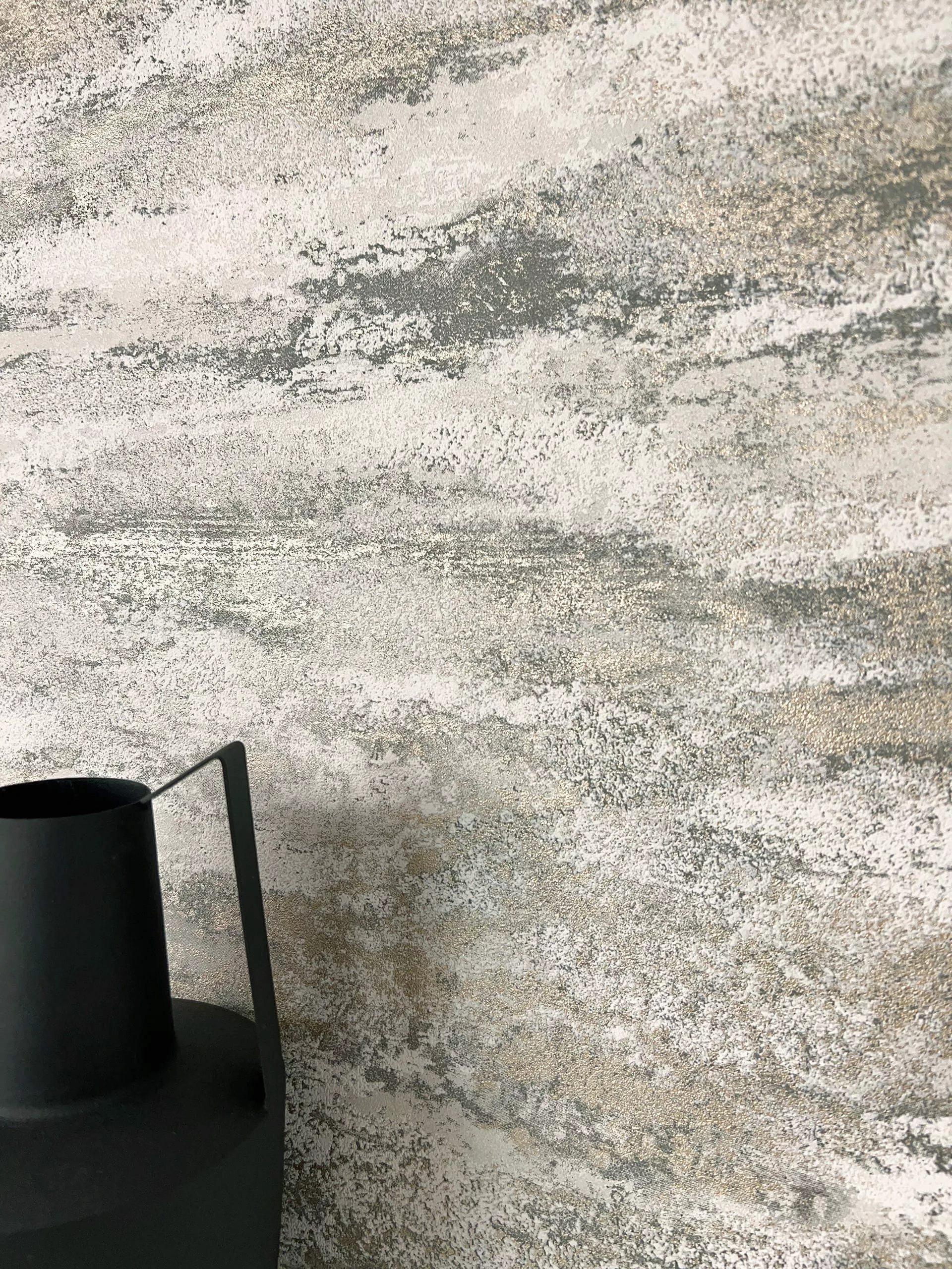 Newroom Vliestapete, Grau Tapete Modern Putzoptik günstig online kaufen