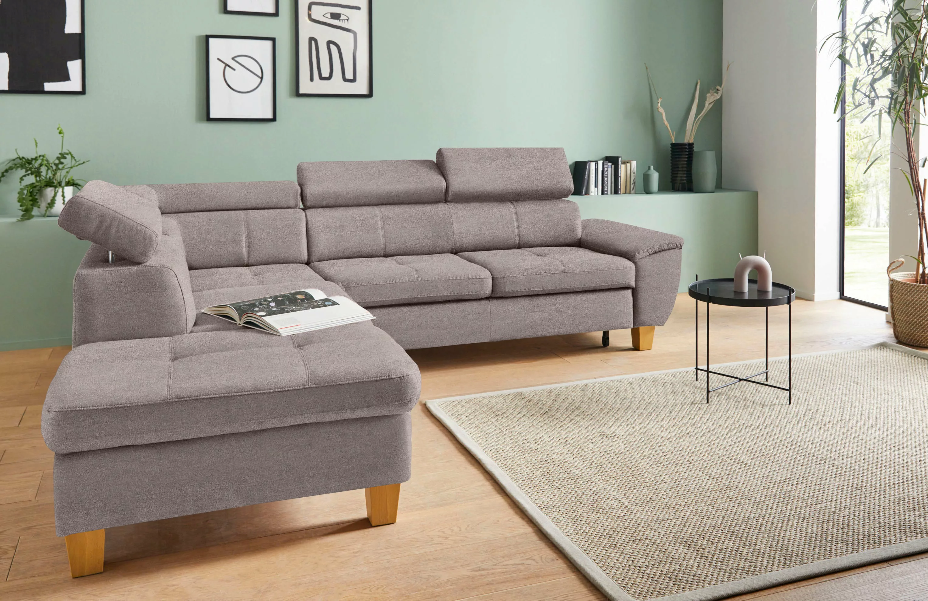 exxpo - sofa fashion Ecksofa "Enya, aufwendige Detailverarbeitung, hoher Si günstig online kaufen