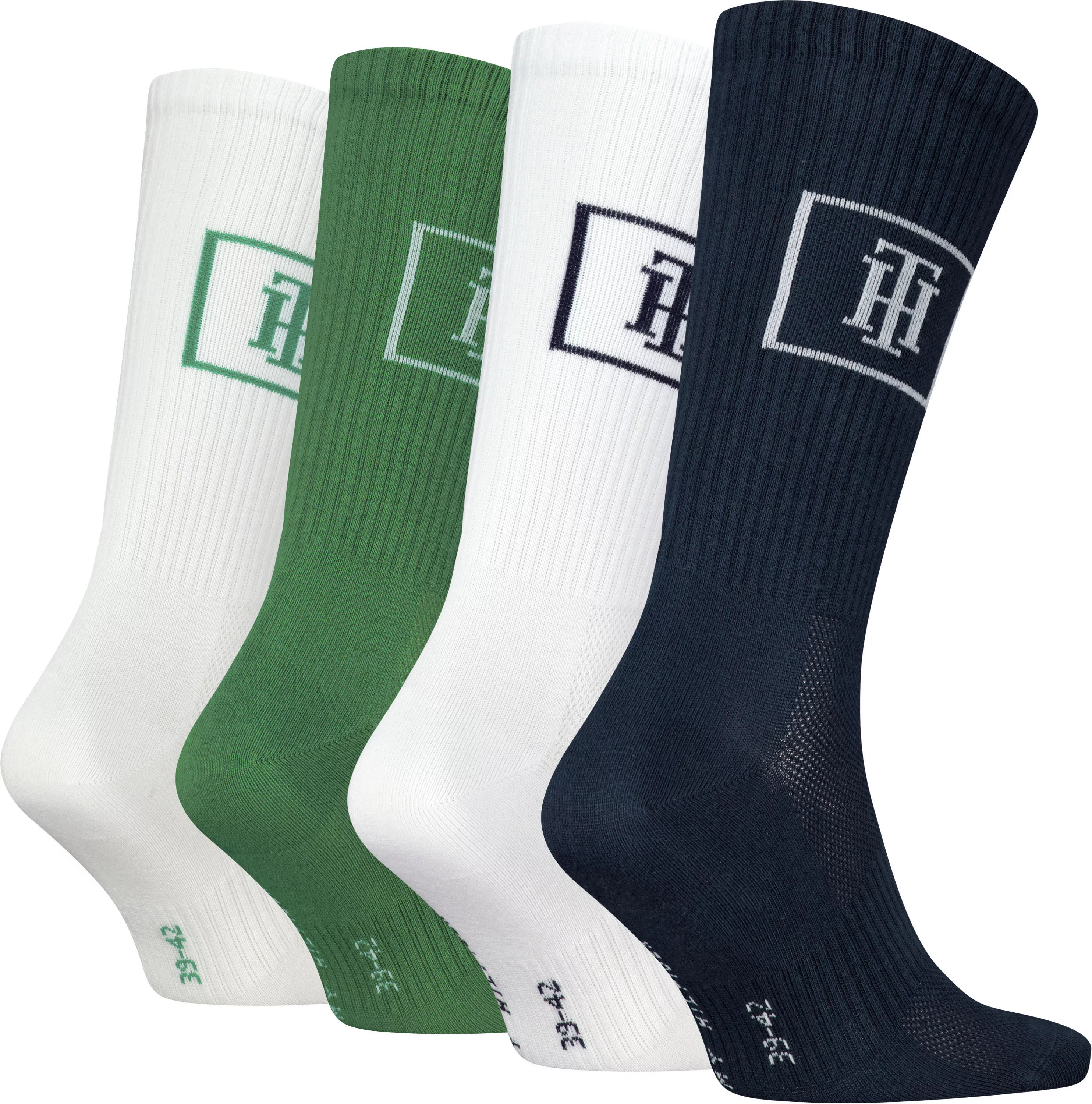 Tommy Hilfiger Sportsocken "CREW SOCK MONOGRAM LOCKER ROOM", (4er-Pack), mi günstig online kaufen