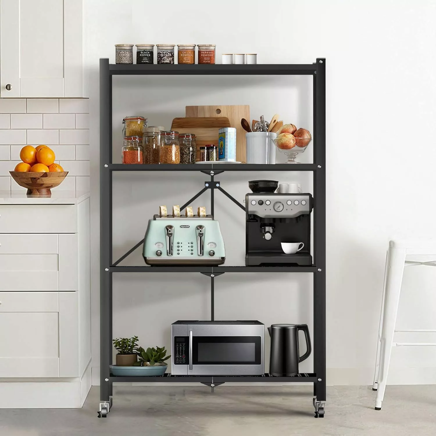 HomeMiYN Mehrzweckregal Klappregal mit Rollen Bücher günstig online kaufen