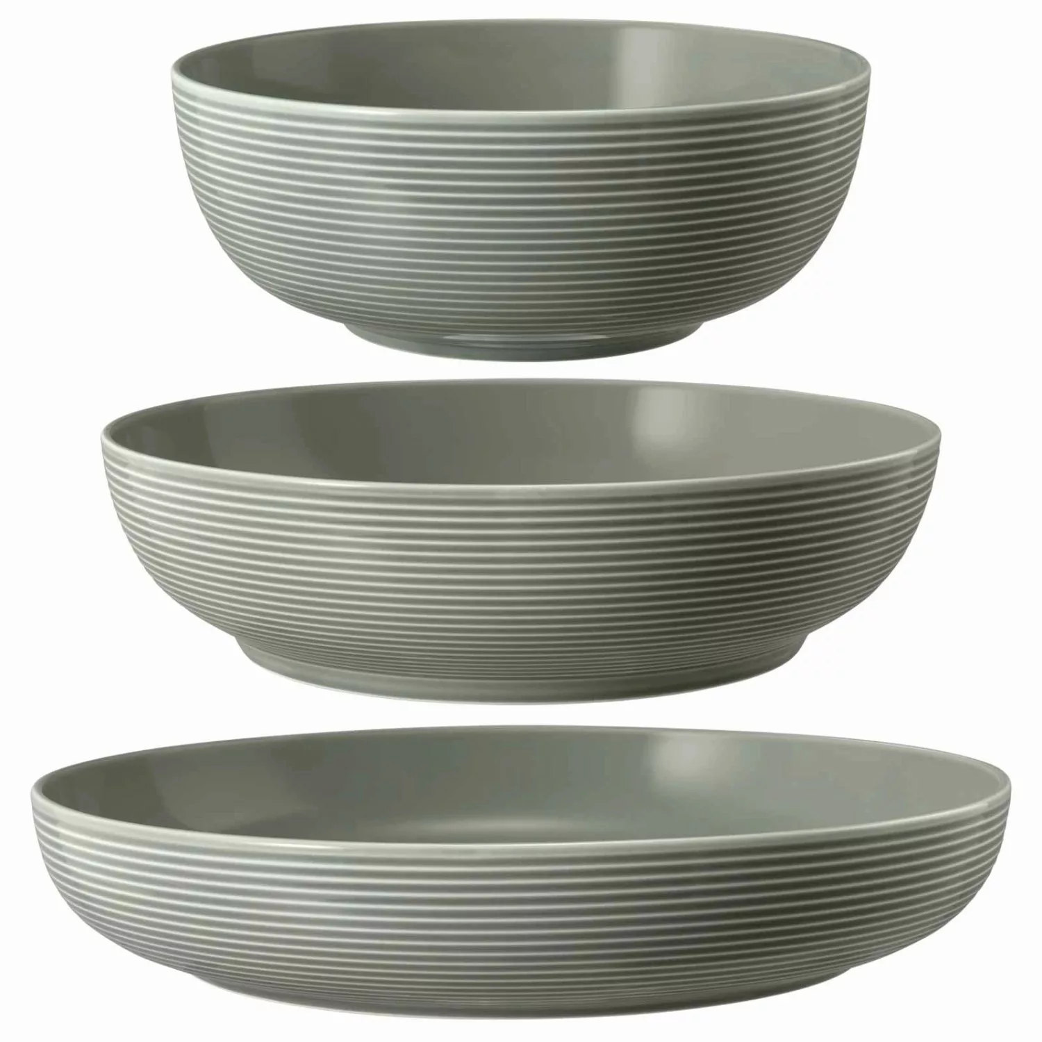 Seltmann Weiden Beat Coor Glaze Foodbowl Set 3-teilig Perlgrau günstig online kaufen