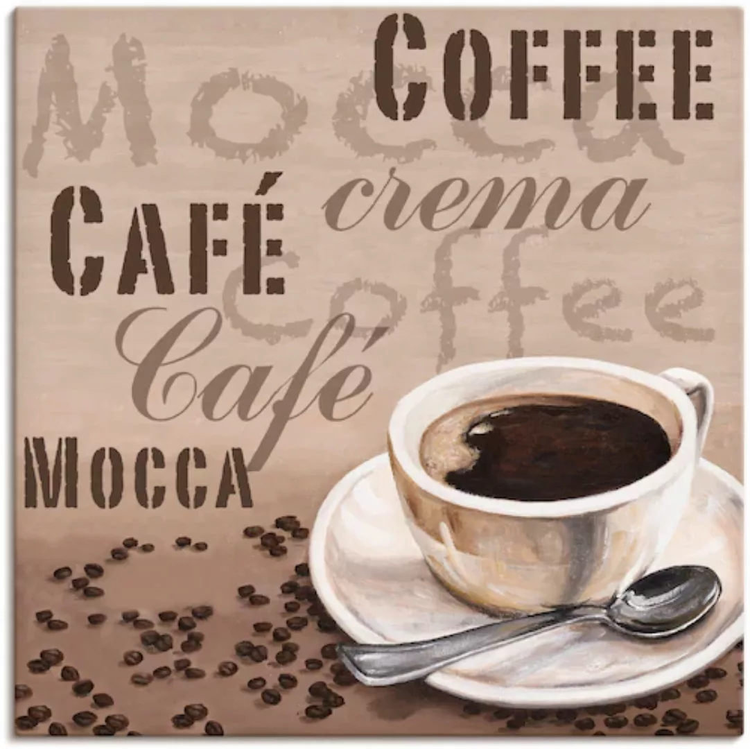 Artland Wandbild "Mocca - Kaffee", Getränke, (1 St.), als Leinwandbild in v günstig online kaufen