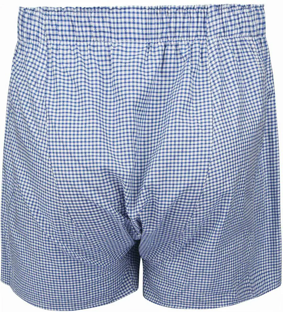 Steppin' Out Boxershort Dobby Kariert Blau - Größe S günstig online kaufen