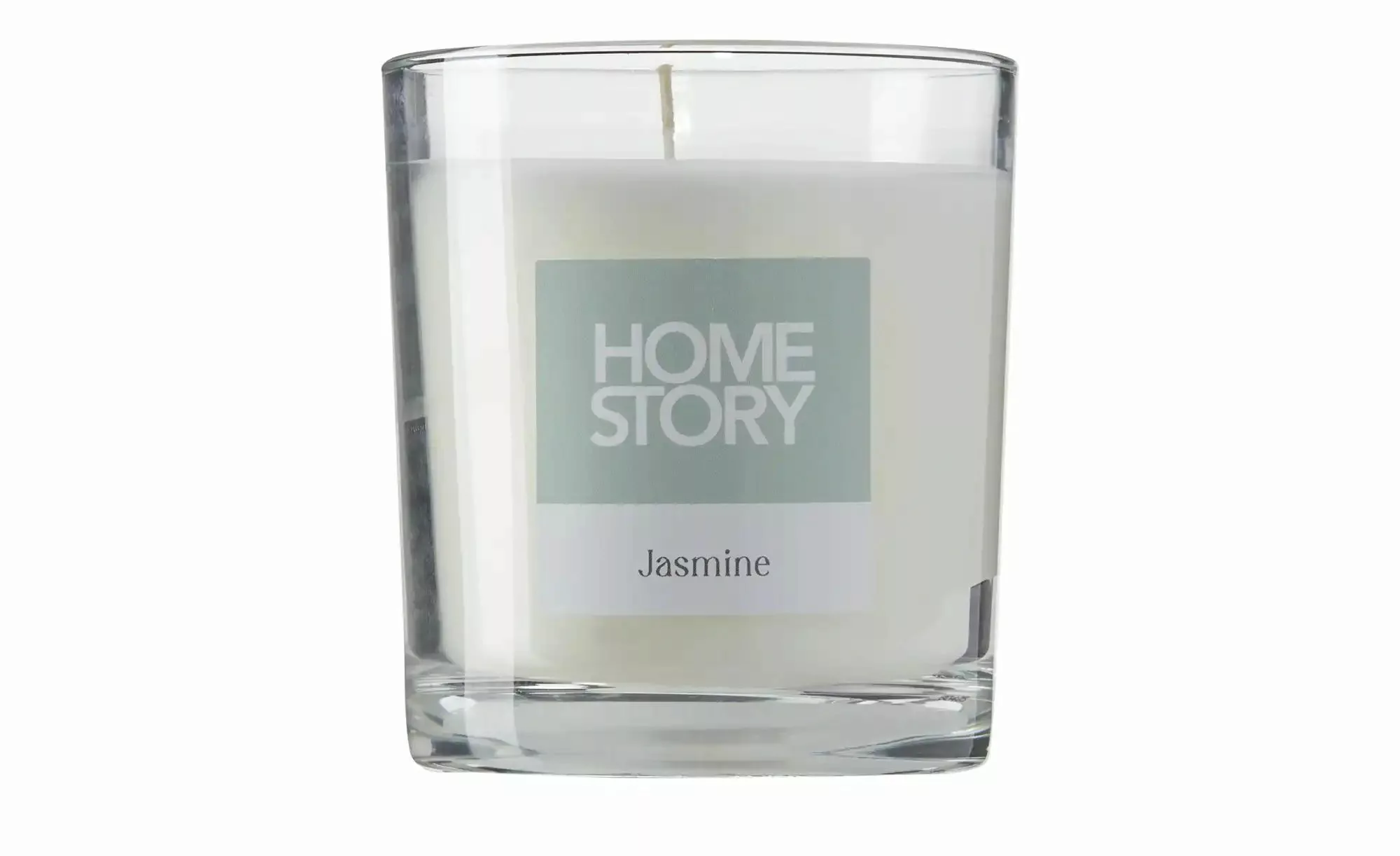 HOME STORY Duftkerze im Glas "Jasmin"   ¦ grau ¦ Wachs,Glas ¦ Maße (cm): H: günstig online kaufen