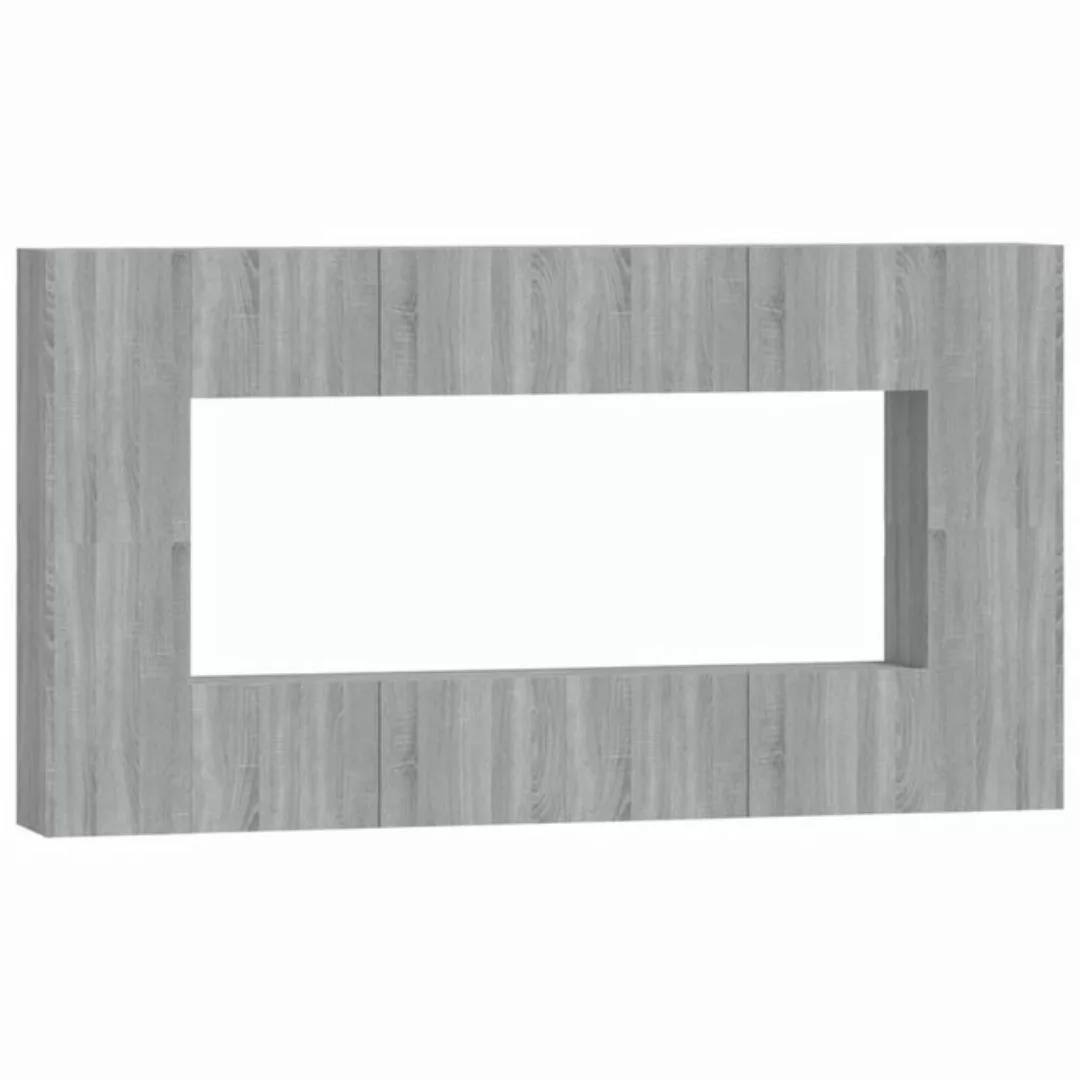 furnicato TV-Schrank 8-tlg. TV-Schrank-Set Grau Sonoma Holzwerkstoff günstig online kaufen