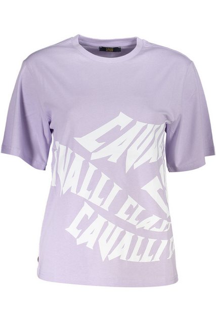 Cavalli Class T-Shirt Damen Lila Kurzarm-T-Shirt mit Print und günstig online kaufen