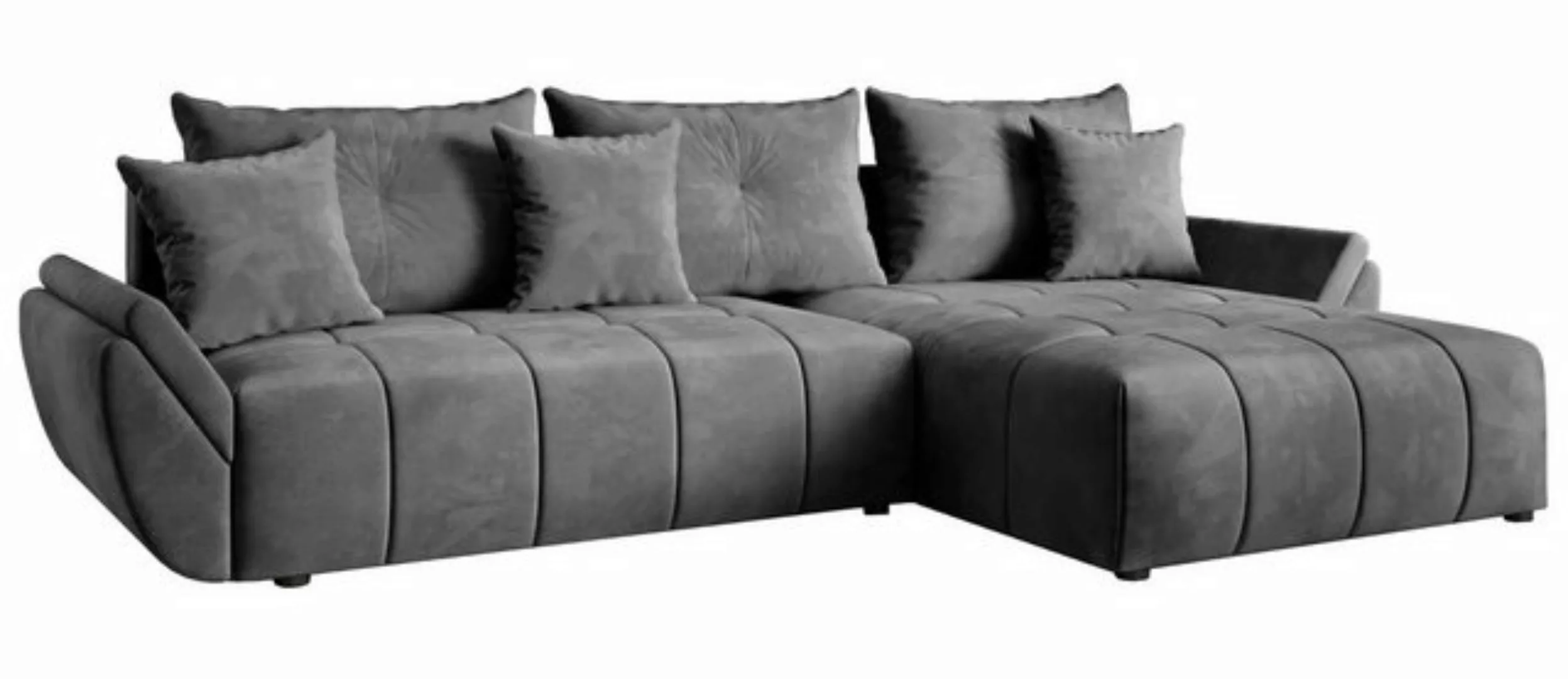 Furnix Ecksofa Amarra Sofa mit Schlaffunktion Bettkasten Kissen Couch L-For günstig online kaufen
