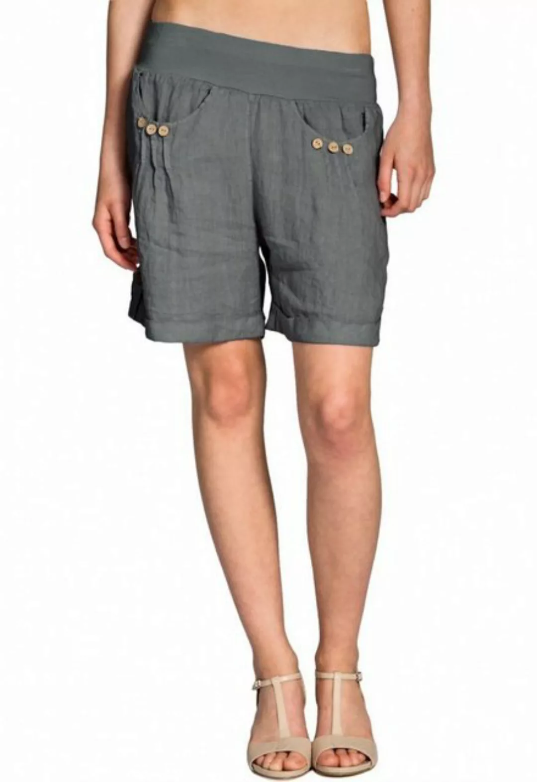 Caspar Shorts BST002 Damen Leinen Shorts günstig online kaufen