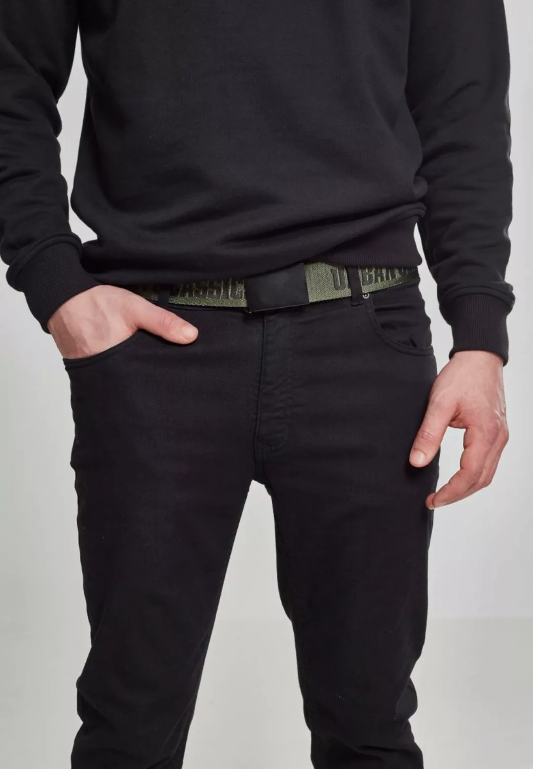 URBAN CLASSICS Hüftgürtel "Urban Classics Unisex Jaquard Logo Belt" günstig online kaufen