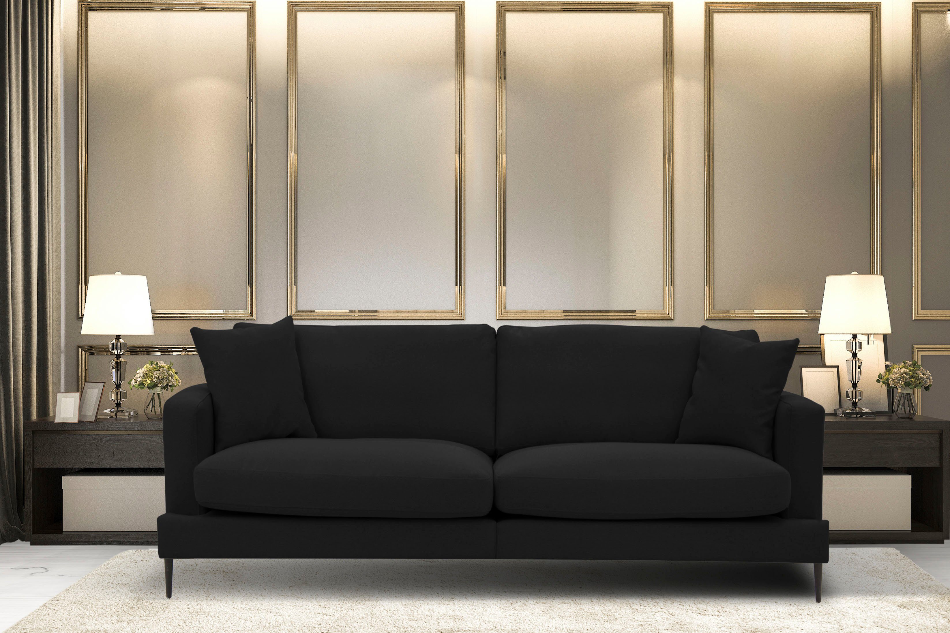 Leonique 3-Sitzer "Cozy elegantes Designsofa, Maße B/T/H: 211/97/80 cm", mi günstig online kaufen