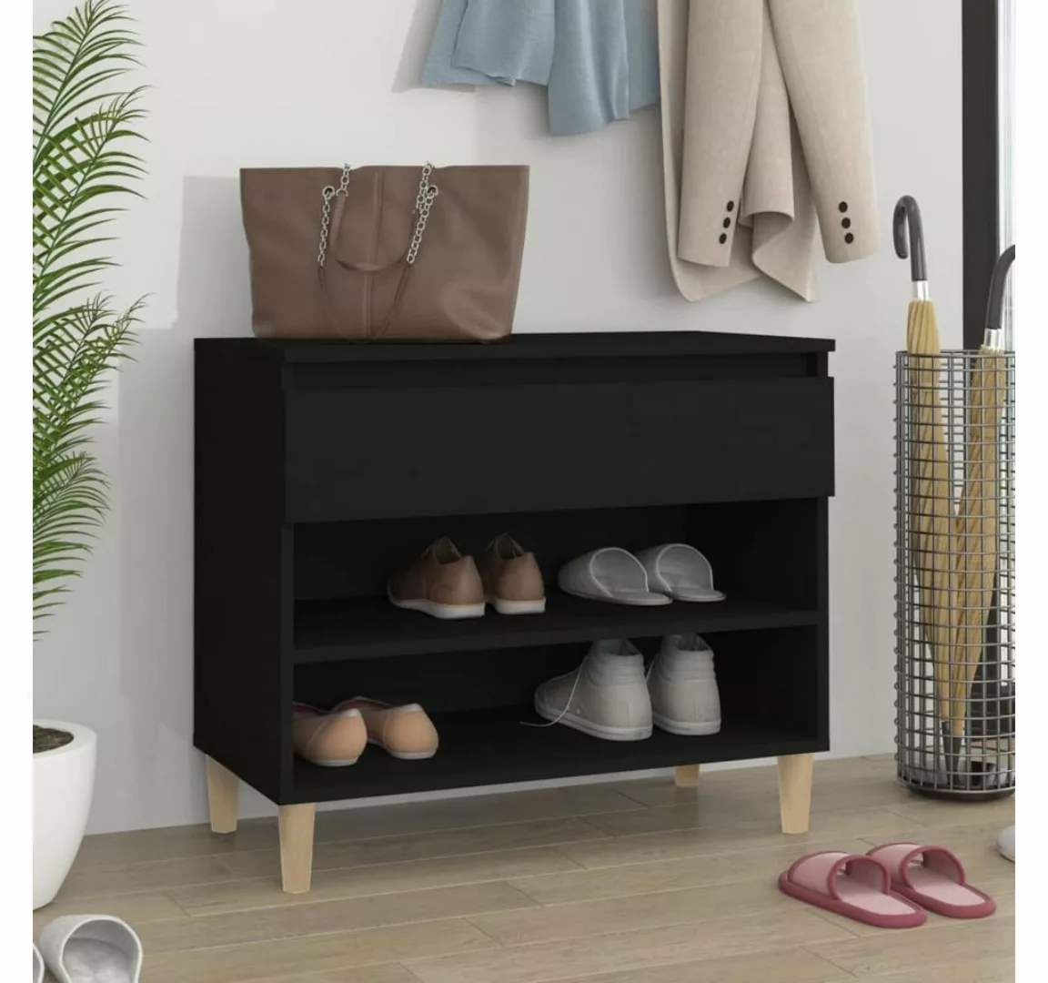 furnicato Schuhschrank Schuhregal Schwarz 70x36x60 cm Holzwerkstoff günstig online kaufen