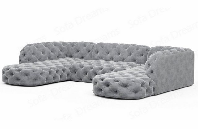 Sofa Dreams Wohnlandschaft Samtstoff Sofa Designer Couch Lanzarote U Lounge günstig online kaufen