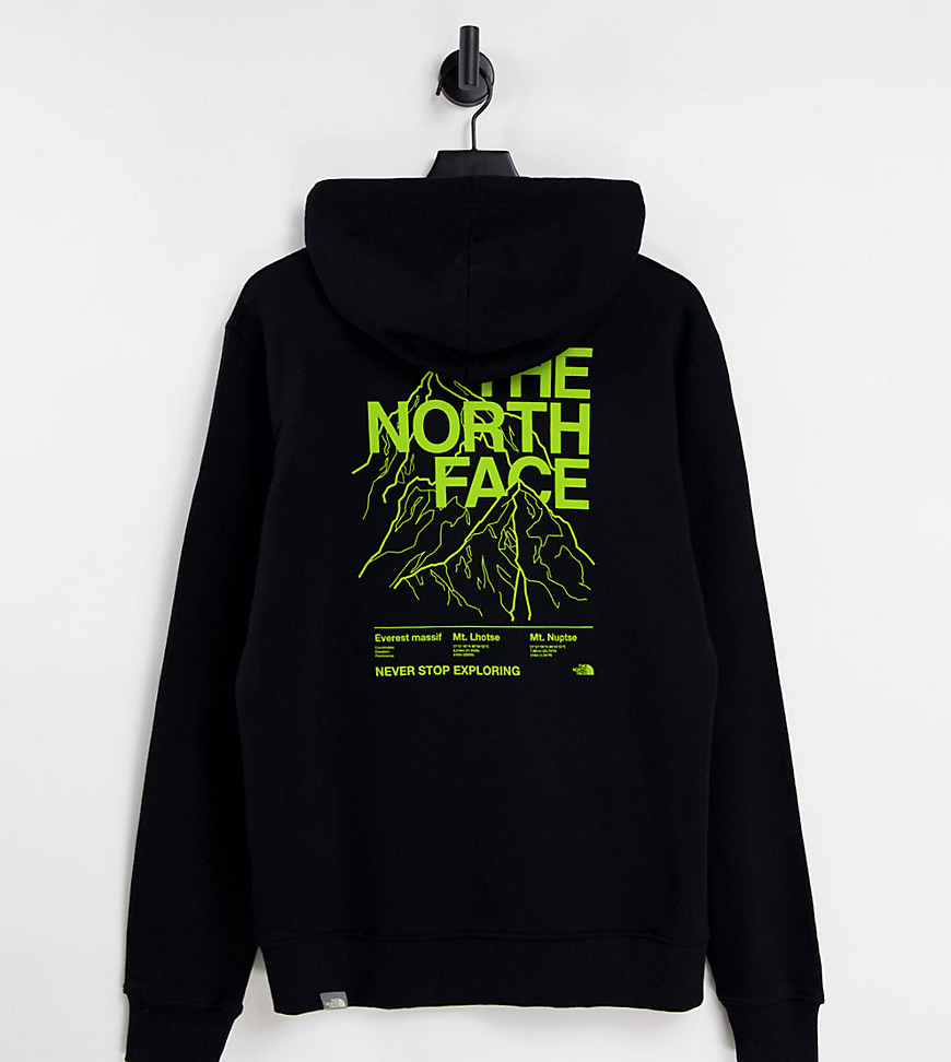The North Face – Mountain Outline – Kapuzenpullover in Schwarz, exklusiv be günstig online kaufen