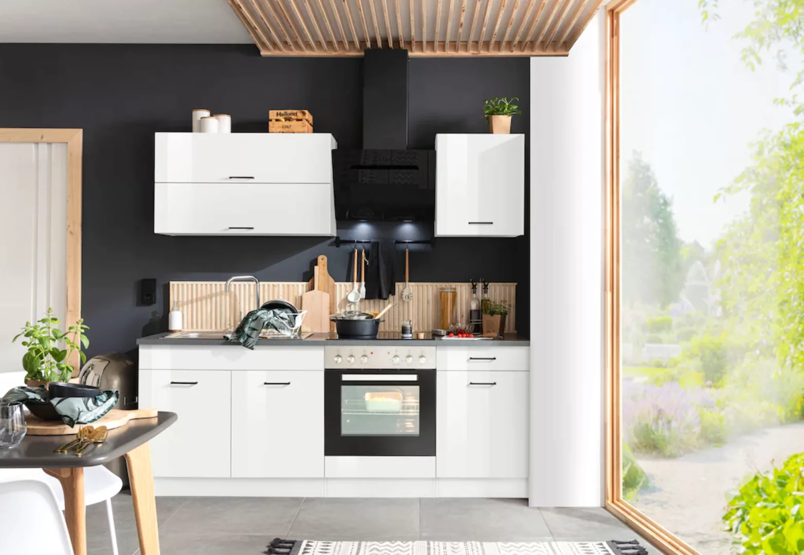 HELD MÖBEL Küchenzeile "Trier", mit E-Geräten, Breite 210 cm günstig online kaufen