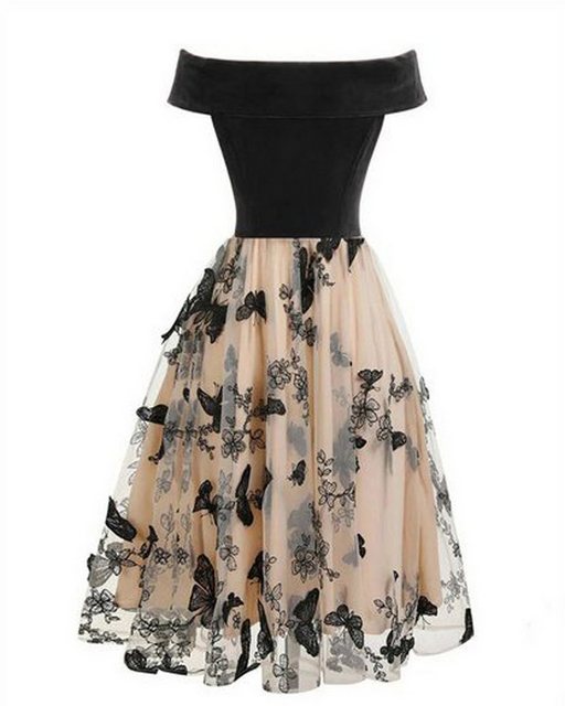 KIKI Abendkleid Cocktailkleid Abendkleid mit weitem Rock, sexy One-Shoulder günstig online kaufen